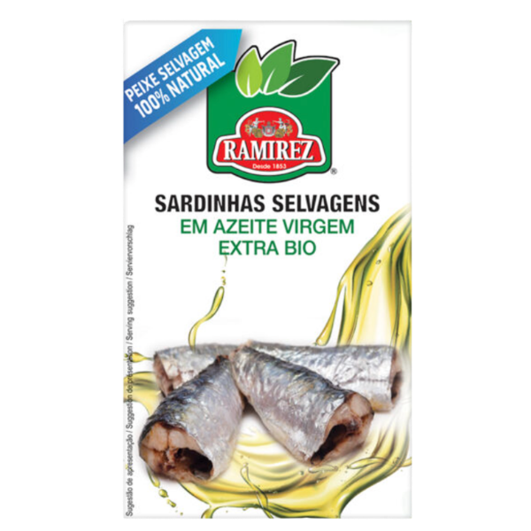 Sardinhas Selvagens Ramirez em Azeite Virgem Extra BIO