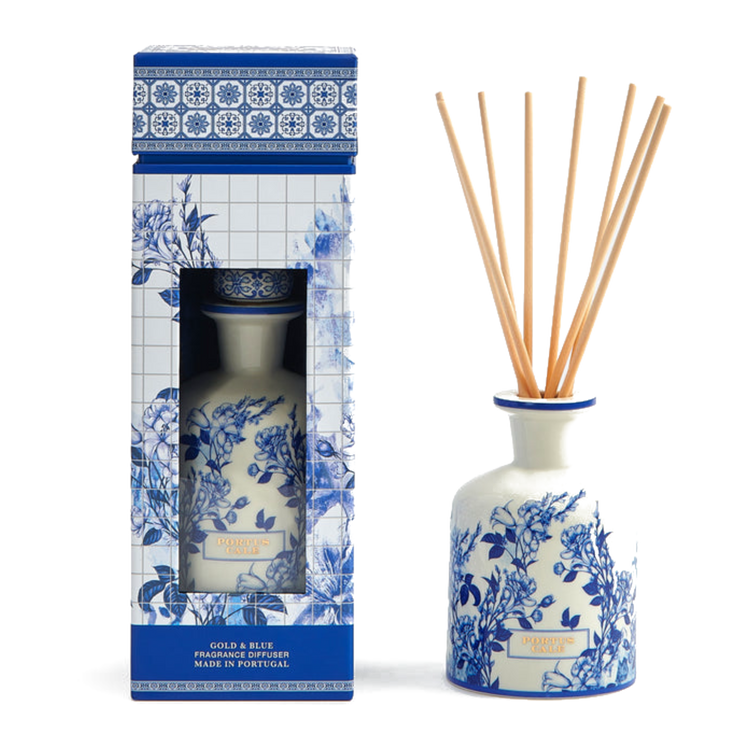 Portus Cale Gold & Blue fragrance diffuser by Castelbel