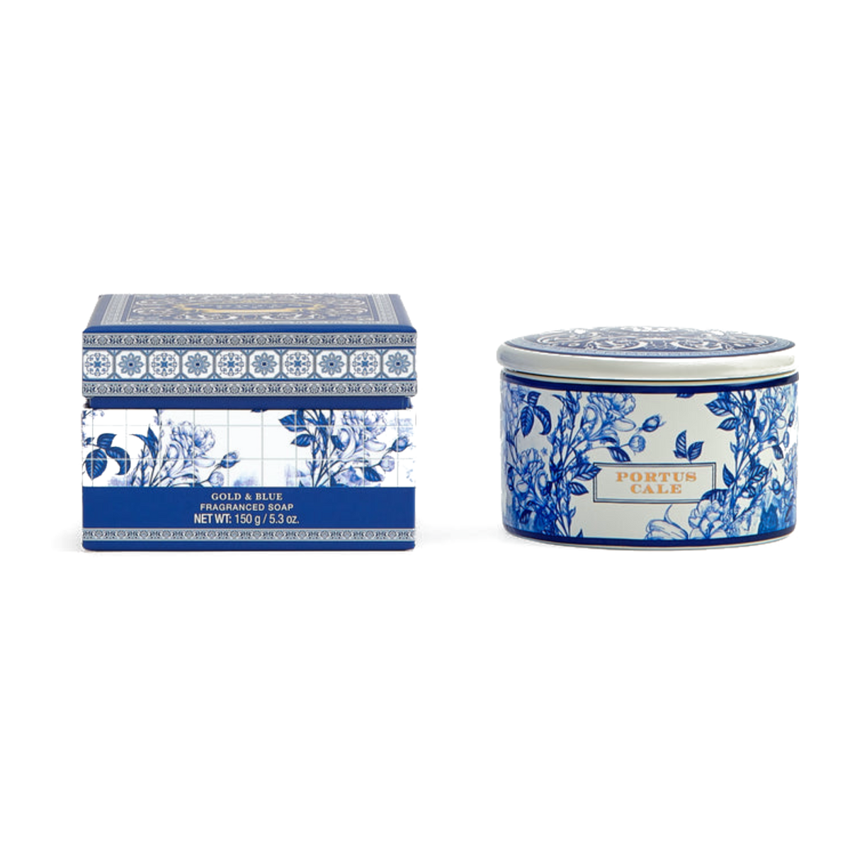 Portus Cale Gold & Blue Soap in Jewel Box 150g
