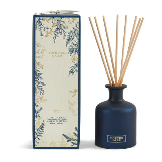 Portus Cale Festive Blue fragrance diffuser 250ml with reeds and gift box
