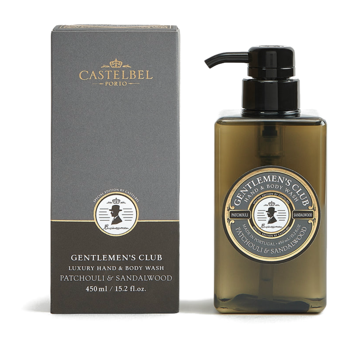 Castelbel Gentlemen's Club Patchouli & Sandalwood Hand & Body Wash 450ml