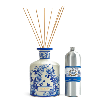 Portus Cale Gold & Blue Diffuser Refill 900ml – refill shown with 2L diffuser bottle