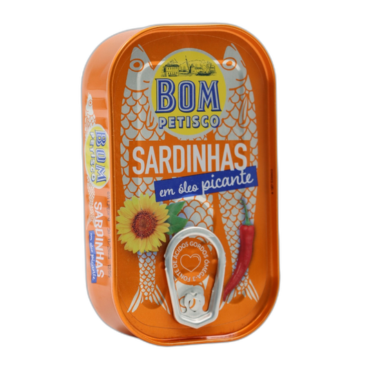 Sardinhas Bom Petisco em Óleo Vegetal Picante