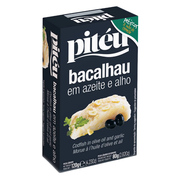 Pitéu Codfish in Olive Oil and Garlic 120g